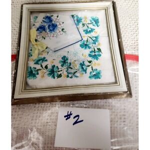 Vintage Box  of 2 womens handkerchiefs in original box  NOS